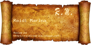 Reidl Marina névjegykártya